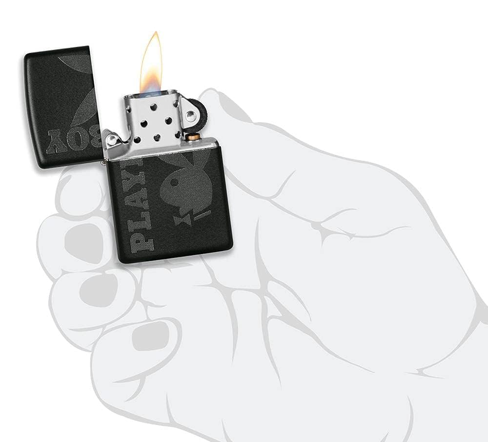 Personalized Zippo Playboy Windproof Lighter Free Engraving - Christmas, Halloween & Valentines Day Gift (Gold)