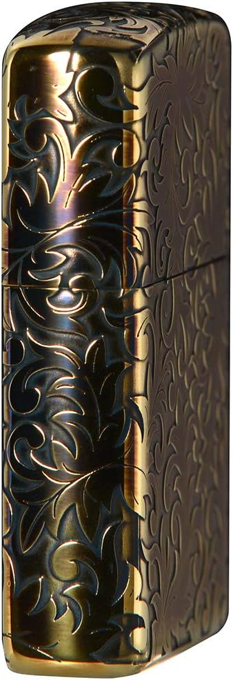 Zippo 2GI-Z5KARA2 Lighter, Gold, Arabesque and Logo, 5 Consecutive Etching, Serial Number Included