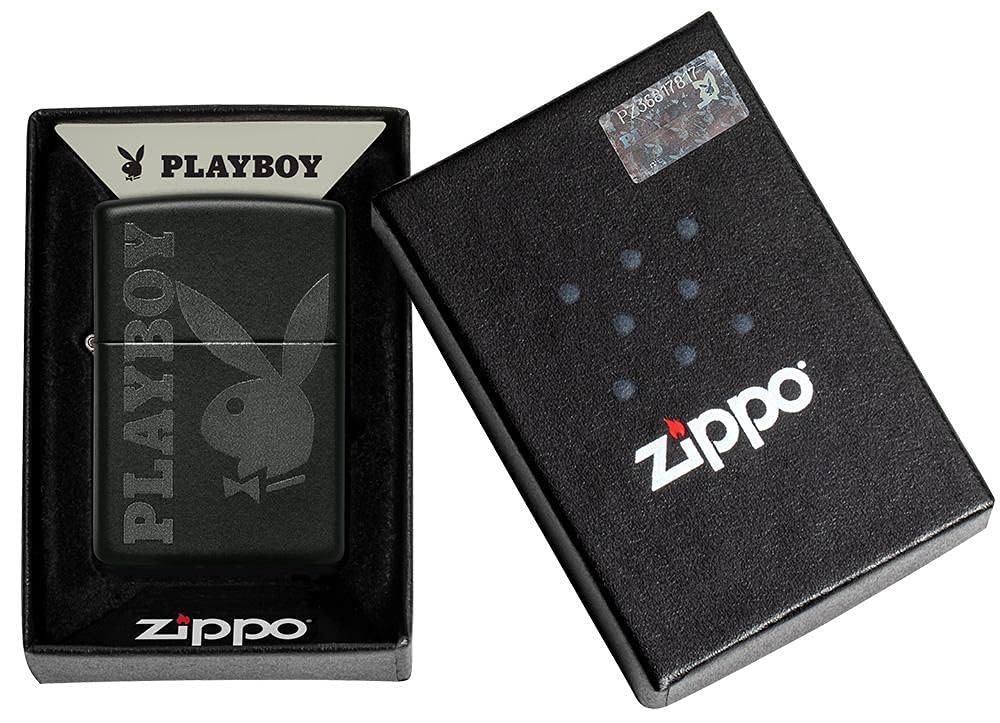 Personalized Zippo Playboy Windproof Lighter Free Engraving - Christmas, Halloween & Valentines Day Gift (Gold)