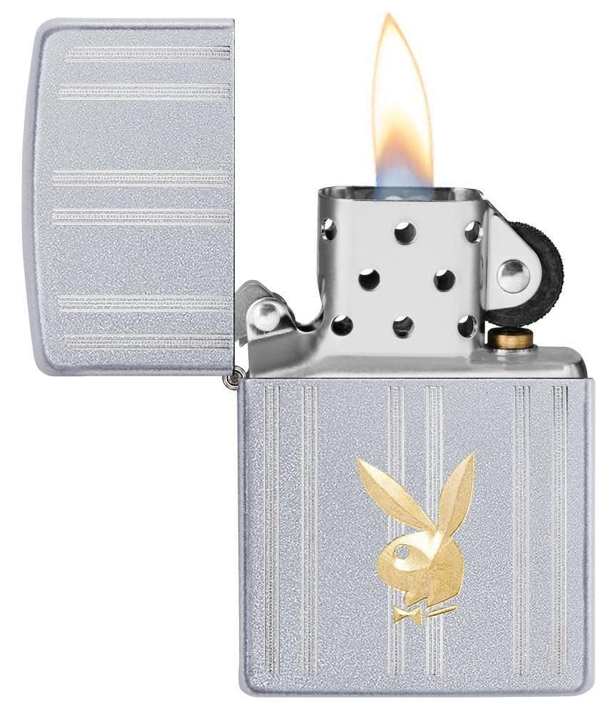 Personalized Zippo Playboy Windproof Lighter Free Engraving - Christmas, Halloween & Valentines Day Gift (Gold)