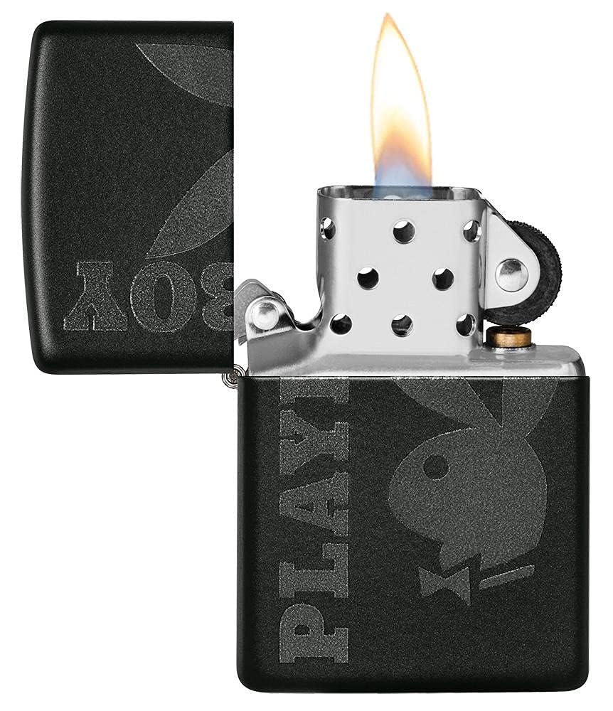 Personalized Zippo Playboy Windproof Lighter Free Engraving - Christmas, Halloween & Valentines Day Gift (Gold)