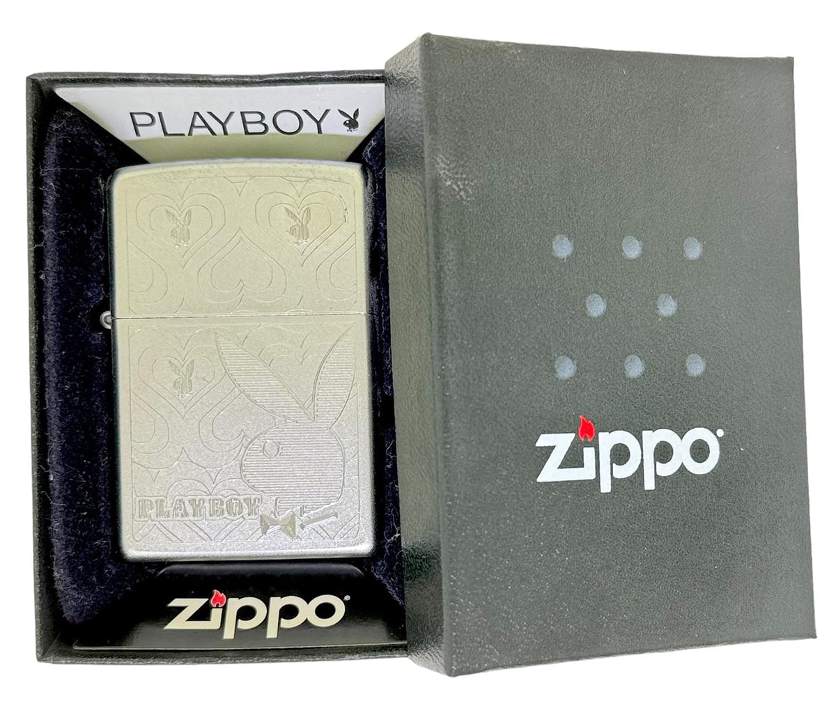 Personalized Zippo Playboy Windproof Lighter Free Engraving - Christmas, Halloween & Valentines Day Gift (Gold)